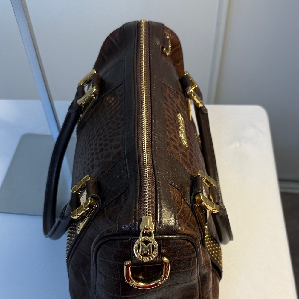 Metro City Brown Leather Tote Bag - Picture 10 of 16
